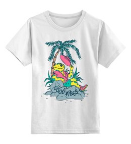Заказать детскую футболку в Москве. Детская футболка классическая унисекс Волны Позитива от MariYang  - готовые дизайны и нанесение принтов.