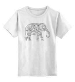 Заказать детскую футболку в Москве. Детская футболка классическая унисекс Рисованный слон от queen  - готовые дизайны и нанесение принтов.