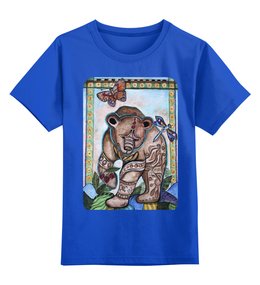 Заказать детскую футболку в Москве. Детская футболка классическая унисекс Уральский мишка от Yana-Art - готовые дизайны и нанесение принтов.
