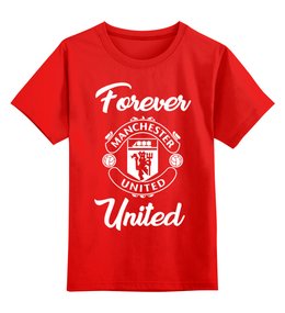 Заказать детскую футболку в Москве. Детская футболка классическая унисекс Манчестер Юнайтед от geekbox - готовые дизайны и нанесение принтов.
