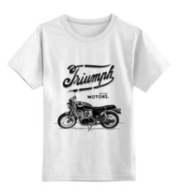 Заказать детскую футболку в Москве. Детская футболка классическая унисекс Triumph Motorcycles от madwheelz - готовые дизайны и нанесение принтов.