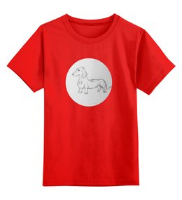 Заказать детскую футболку в Москве. Детская футболка классическая унисекс Такса от mrs-snit@yandex.ru - готовые дизайны и нанесение принтов.