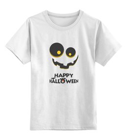 Заказать детскую футболку в Москве. Детская футболка классическая унисекс Happy Halloween от Илья Щеблецов - готовые дизайны и нанесение принтов.