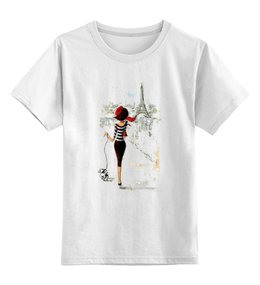 Заказать детскую футболку в Москве. Детская футболка классическая унисекс Париж от ПРИНТЫ ПЕЧАТЬ  - готовые дизайны и нанесение принтов.