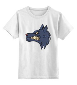 Заказать детскую футболку в Москве. Детская футболка классическая унисекс Angry Wolf от Polilog - готовые дизайны и нанесение принтов.
