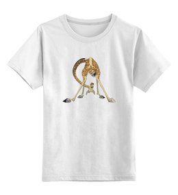Заказать детскую футболку в Москве. Детская футболка классическая унисекс Жираф от queen  - готовые дизайны и нанесение принтов.