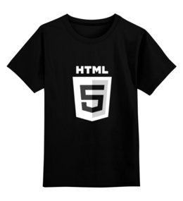 Заказать детскую футболку в Москве. Детская футболка классическая унисекс dark html5 от keetekat - готовые дизайны и нанесение принтов.