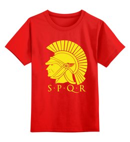 Заказать детскую футболку в Москве. Детская футболка классическая унисекс SPQR: Сенат и народ Рима от shop-viking - готовые дизайны и нанесение принтов.