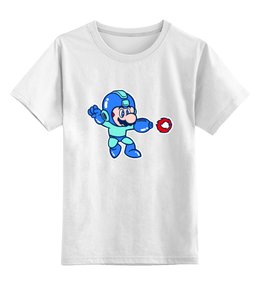 Заказать детскую футболку в Москве. Детская футболка классическая унисекс Марио Мегамен от hardstore - готовые дизайны и нанесение принтов.