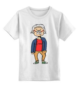 Заказать детскую футболку в Москве. Детская футболка классическая унисекс Энштейн от oseev - готовые дизайны и нанесение принтов.