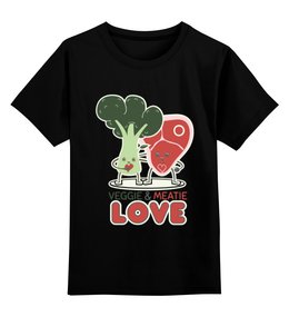 Заказать детскую футболку в Москве. Детская футболка классическая унисекс Овощно-мясная любовь от skynatural - готовые дизайны и нанесение принтов.