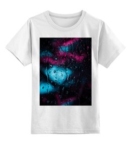 Заказать детскую футболку в Москве. Детская футболка классическая унисекс Дождь от FireFoxa - готовые дизайны и нанесение принтов.