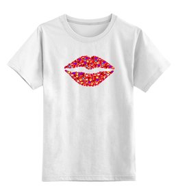 Заказать детскую футболку в Москве. Детская футболка классическая унисекс Губы (рот) от vphone - готовые дизайны и нанесение принтов.