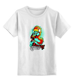 Заказать детскую футболку в Москве. Детская футболка классическая унисекс Девушка от denis01001 - готовые дизайны и нанесение принтов.