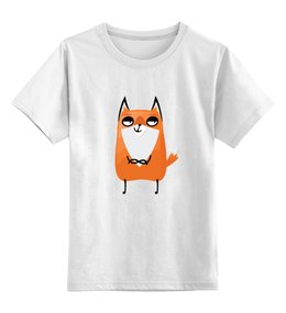 Заказать детскую футболку в Москве. Детская футболка классическая унисекс Хитрая лиса от Easy-store - готовые дизайны и нанесение принтов.