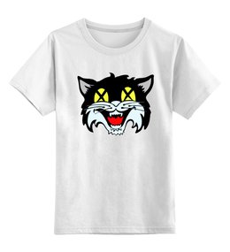 Заказать детскую футболку в Москве. Детская футболка классическая унисекс Кот (cat) от fanart - готовые дизайны и нанесение принтов.