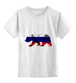 Заказать детскую футболку в Москве. Детская футболка классическая унисекс Русский Медведь от FireFoxa - готовые дизайны и нанесение принтов.
