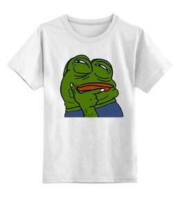 Заказать детскую футболку в Москве. Детская футболка классическая унисекс Pepe the Frog от denis01001 - готовые дизайны и нанесение принтов.