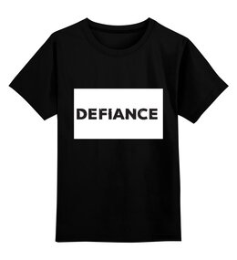 Заказать детскую футболку в Москве. Детская футболка классическая унисекс Defiance от THE_NISE  - готовые дизайны и нанесение принтов.
