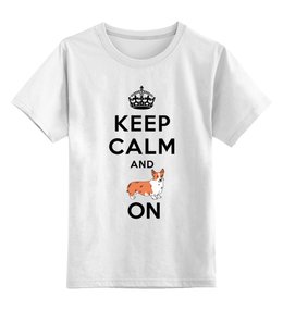 Заказать детскую футболку в Москве. Детская футболка классическая унисекс Люби корги от Nos  - готовые дизайны и нанесение принтов.