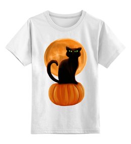 Заказать детскую футболку в Москве. Детская футболка классическая унисекс Halloween от valezar - готовые дизайны и нанесение принтов.