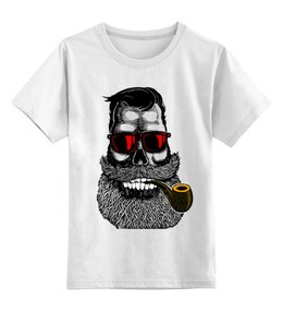 Заказать детскую футболку в Москве. Детская футболка классическая унисекс Череп в очках от denis01001 - готовые дизайны и нанесение принтов.