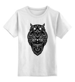 Заказать детскую футболку в Москве. Детская футболка классическая унисекс Сова (Owl) от trugift - готовые дизайны и нанесение принтов.