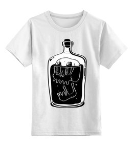 Заказать детскую футболку в Москве. Детская футболка классическая унисекс Джин в бутылке от Leichenwagen - готовые дизайны и нанесение принтов.