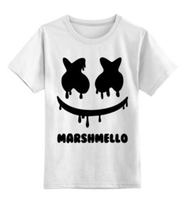 Заказать детскую футболку в Москве. Детская футболка классическая унисекс Marshmello от weeert - готовые дизайны и нанесение принтов.