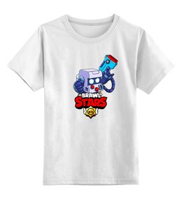 Заказать детскую футболку в Москве. Детская футболка классическая унисекс BRAWL STARS 8-BIT от geekbox - готовые дизайны и нанесение принтов.