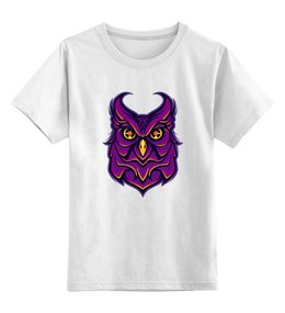 Заказать детскую футболку в Москве. Детская футболка классическая унисекс Ночная Сова (Owl) от trugift - готовые дизайны и нанесение принтов.