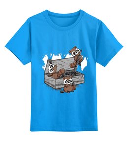 Заказать детскую футболку в Москве. Детская футболка классическая унисекс Raccoon Terrorist от Mily - готовые дизайны и нанесение принтов.