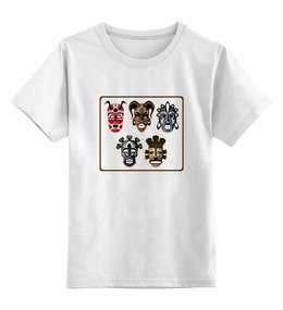Заказать детскую футболку в Москве. Детская футболка классическая унисекс Африканские Маски 2 от Виктор Гришин - готовые дизайны и нанесение принтов.