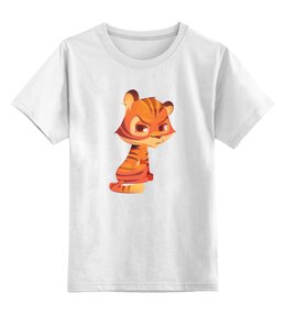 Заказать детскую футболку в Москве. Детская футболка классическая унисекс Тигренок от Franka  - готовые дизайны и нанесение принтов.