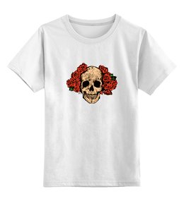 Заказать детскую футболку в Москве. Детская футболка классическая унисекс Mrs. Skull от Антон Величко - готовые дизайны и нанесение принтов.