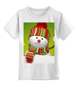Заказать детскую футболку в Москве. Детская футболка классическая унисекс снеговик от Наталья Чернова - готовые дизайны и нанесение принтов.