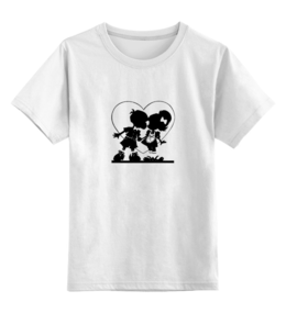 Заказать детскую футболку в Москве. Детская футболка классическая унисекс Поцелуй от Виктор Гришин - готовые дизайны и нанесение принтов.