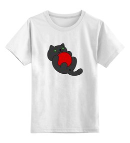 Заказать детскую футболку в Москве. Детская футболка классическая унисекс Котик от trugift - готовые дизайны и нанесение принтов.