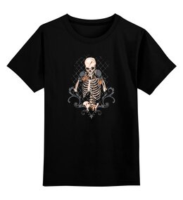 Заказать детскую футболку в Москве. Детская футболка классическая унисекс Скелет арт от T-shirt print  - готовые дизайны и нанесение принтов.