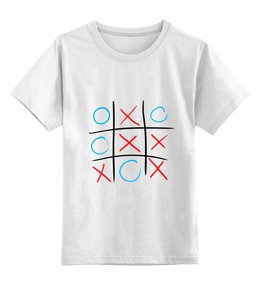 Заказать детскую футболку в Москве. Детская футболка классическая унисекс Крестики-нолики от innokesh - готовые дизайны и нанесение принтов.