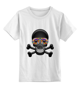 Заказать детскую футболку в Москве. Детская футболка классическая унисекс Психодел череп от trend - готовые дизайны и нанесение принтов.
