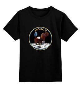 Заказать детскую футболку в Москве. Детская футболка классическая унисекс Аполлон-11 от The Spaceway  - готовые дизайны и нанесение принтов.