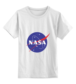 Заказать детскую футболку в Москве. Детская футболка классическая унисекс NASA | НАСА от The Spaceway  - готовые дизайны и нанесение принтов.