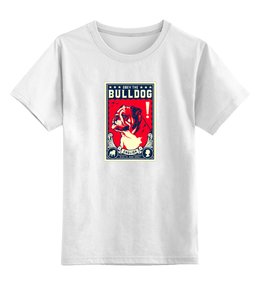 Заказать детскую футболку в Москве. Детская футболка классическая унисекс Собака: BULLDOG от Виктор Гришин - готовые дизайны и нанесение принтов.