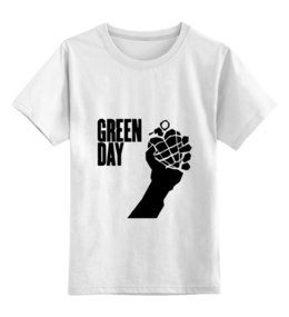 Заказать детскую футболку в Москве. Детская футболка классическая унисекс Green Day от BURNSHIRTS - готовые дизайны и нанесение принтов.