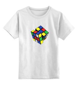 Заказать детскую футболку в Москве. Детская футболка классическая унисекс Кубик рубика  от Vinli.shop  - готовые дизайны и нанесение принтов.