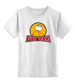Заказать детскую футболку в Москве. Детская футболка классическая унисекс Fuck yeah от gopotol - готовые дизайны и нанесение принтов.