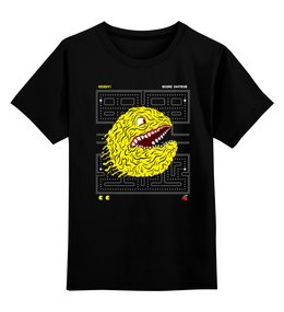 Заказать детскую футболку в Москве. Детская футболка классическая унисекс Pac-Man от printik - готовые дизайны и нанесение принтов.