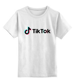 Заказать детскую футболку в Москве. Детская футболка классическая унисекс TikTok  от DESIGNER   - готовые дизайны и нанесение принтов.