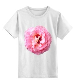 Заказать детскую футболку в Москве. Детская футболка классическая унисекс Розовый бутон от Антон Величко - готовые дизайны и нанесение принтов.
